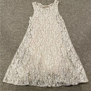 Free People Lined Cream Lace Dress XS